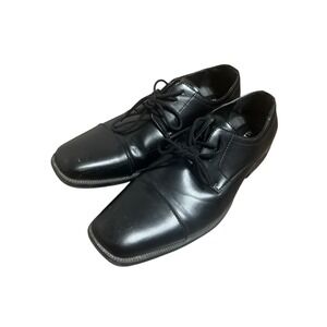 Alfani Adam Men's Dress Shoes Black Lace Up Square Toe Formal Business